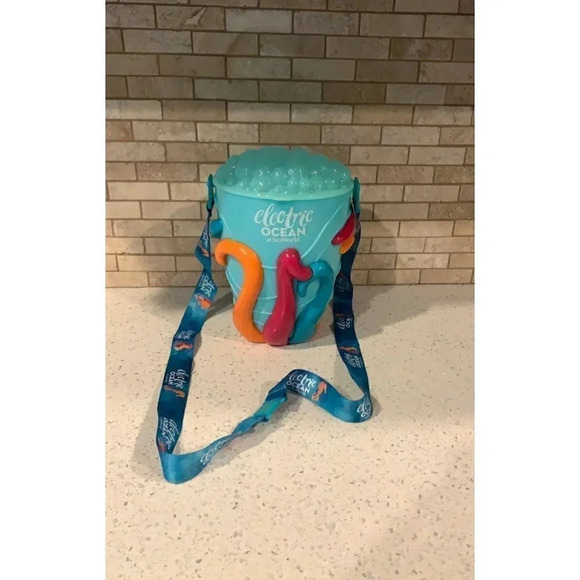 SeaWorld Electric Ocean Popcorn Bucket fb - Picture 1 of 7
